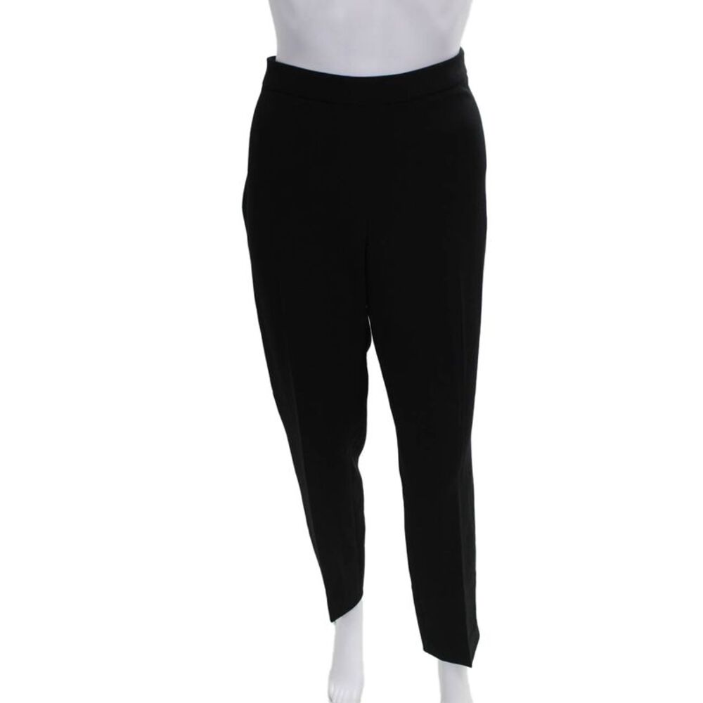 Per Se Women Ankle Pants Black Triacetate Zip Closure Size 6